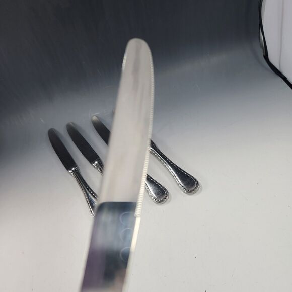 ONEIDA Set 6 Dinner Butter Knives BELMONT LYONS Pattern Stainless Flatware Knife - Picture 4 of 6